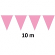 Wimpelkette, rosa, 10m,  ---XL--- LxB-28x43cm