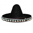 Sombrero aus Stroh mit Stoffverzierung Ø 60cm