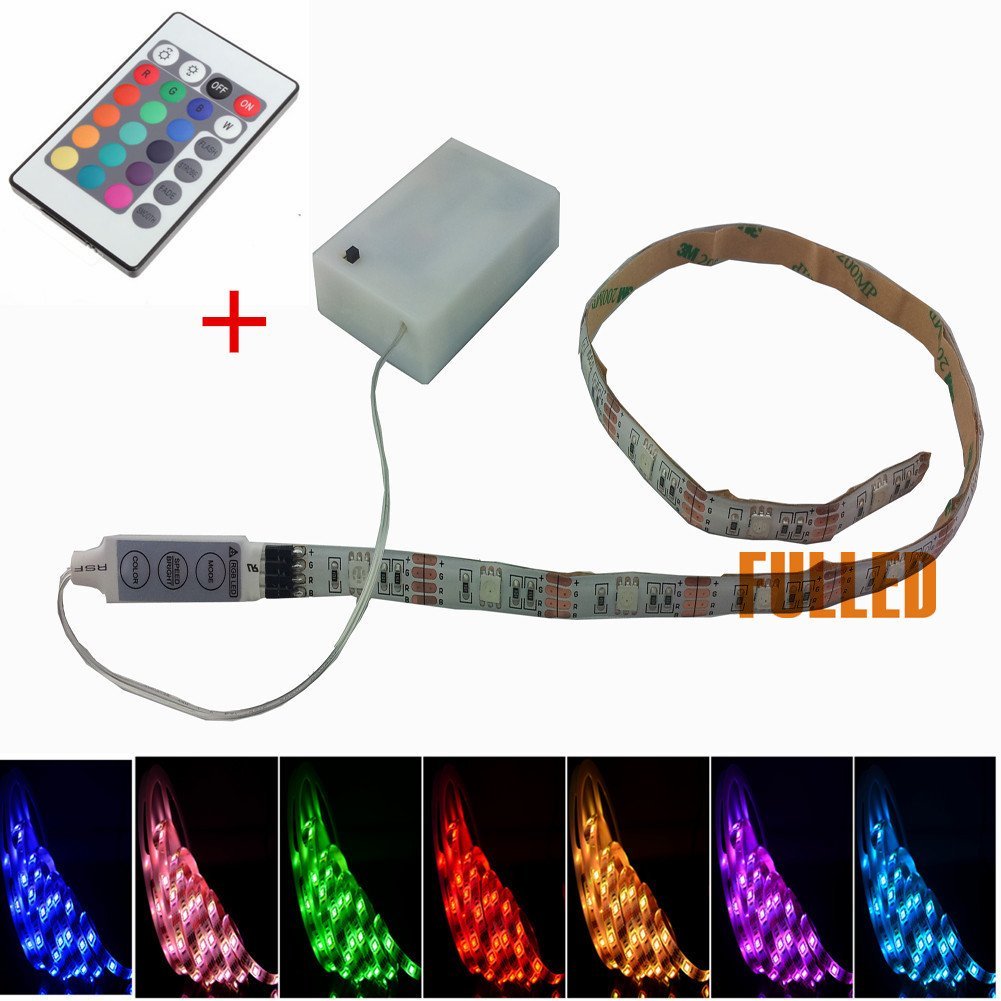LED Leiste mit RGB Funktion, 20 Farben Batteriebetrieben (AA), 50cm
