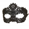 Venezianische Stoffmaske mit Häkelspitze