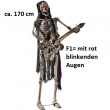 XXL Skelett Musiker mit Gitarre, ca. 170cm, F1= mit rot blinkende Augen