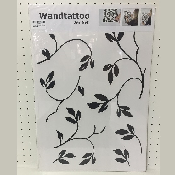 Wandtattoo 2er Set Herbst-Zweige, ca. 69x48cm, schwarz