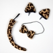 Leopard Set, 4tlg, braun-schwarz