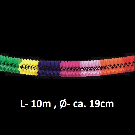 Girlande Zirkus, L- 10m, Ø- 19cm