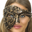 Steampunk Halbmaske, mit Zahnrädern, bronze