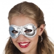 Glitter Augenmaske, 2 Farben, gold oder silber