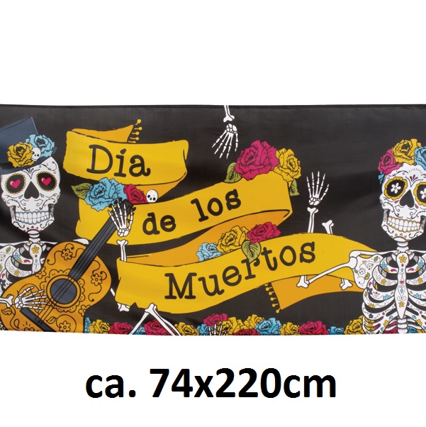 Banner Skelett, Day of the dead, ca. 74x220cm, bunt