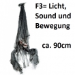 Fledermaus hängend, ca. 110cm, F3= Licht, Sound, Bewegung