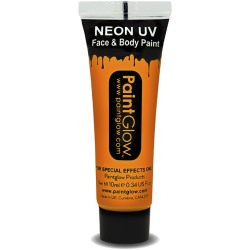 Neon UV Gesicht und Körpermal Farbe, orange, 10ml