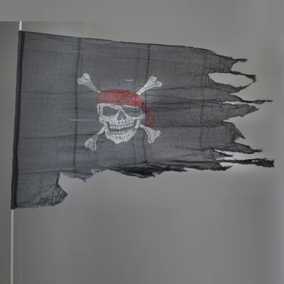 Piratenflagge aus Jute, ca. 183x122 cm