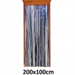 Lametta Türvorhang,  100x200cm, ---blau---Feuerhemmend