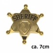 Sheriff Stern Metall, Ø ca. 7cm, gold