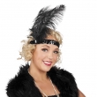 Pailletten Stirnband Flapper schwarz