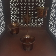 Marokko Lampe, Metall, dunkelbraun, LxBxH-- ca. 31x31x76cm