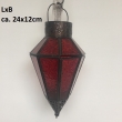 Windlicht Lampe orientalisch, hängend, rot, LxB-- ca. 24x12cm