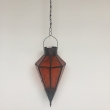 Windlicht Lampe orientalisch, hängend, orange, LxB-- ca. 32x16cm
