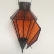 Windlicht Lampe orientalisch, hängend, orange, LxB-- ca. 32x16cm