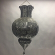 Orientalische Metalllampe, silber, H: 56cm Ø: 32cm