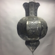 Orientalische Metalllampe, silber, H: 56cm Ø: 32cm