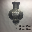 Orientalische Metalllampe, silber, H: 56cm Ø: 32cm