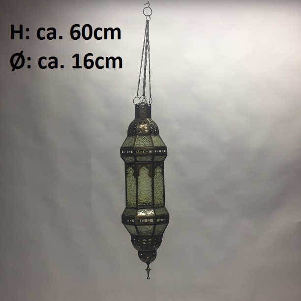 Windlicht Lampe orientalisch, hängend, H: 60cm Ø: 16cm