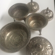 Orientalische Zuckerdosen 3er Set, Metall, ca. Ø 21cm, Ø 19cm, Ø 16cm