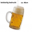 Bierkrug mit Faden, 40cm, 250g, beidseitig bedruckt