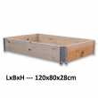 Holzrahmen für Europaletten, LxBxH ca. 120x80x28