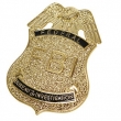 FBI Marke, Metall, gold, ca. 7x5,5cm