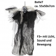 Zombiebraut mti Flügel, schwarz, H:55cm, B:50cm, T:7cm, F3= mit Licht, Sound und Bewegung