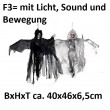 Fliegender Sensenmann, H:46 B:40cm in 2 Farben, F3= mit Licht, Sound und Bewegung
