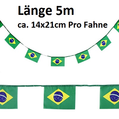 Flaggengirlande Brasilien 5m