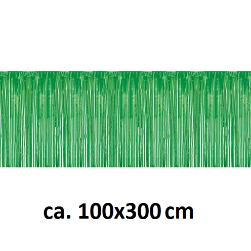 Lametta Girlande, metallic, 100x300cm, grün