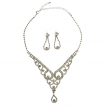 Diamonds Set. 3tlg. Kette und               2 Ohrringe, silber