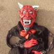 XXL Geist Teufel, ca. 360cm, rot/schwarz