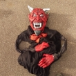 XXL Geist Teufel, ca. 360cm, rot/schwarz