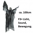 Hänge Tod mit Flügel, BxHxT ca. 100x80x12cm,  F3= Licht, Sound, Bewegung
