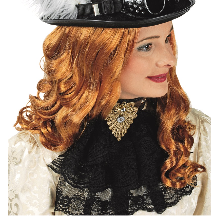 Jabot Steampunk, schwarz/braun