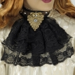 Jabot Steampunk, schwarz/braun