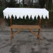 Holzkrppen Tisch, ca. 170x55cm, mit Dach