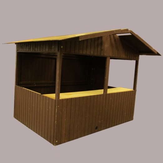 Holz Hütte braun, innenfläche 200x300cm